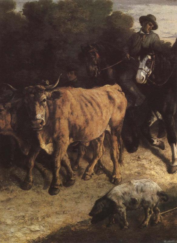 Gustave Courbet Detail of The Peasant from the market oil painting image